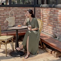핫핑 포이치 백스트랩 v넥롱원피스(썸머ver)