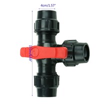 PE 3 방향 빠른 연결 밸브 플라스틱 내경 20/25/32mm G32A, 02 3, 단일