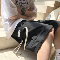 카고 반바지 남자 여름 얇은 겉옷 와이드 5부 바지 7부 바지 무릎 위 일본계 인스 하이 스트리트