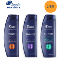 헤드앤숄더 클리니컬 스트렝스 3종 모음 비듬 각질 건성 지성 지루성 샴퓨 400ml X 2팩, 오렌지- 건성/비듬 2팩