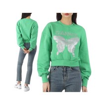 GANNI 23SS 가니 그래스 그린 버터플라이 로고 맨투맨 T3366 801