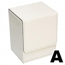 Cicogna 덱 케이스 가죽 수납 가능 카드 80장 세로 홀더 Type A, 유형 A: 흰색