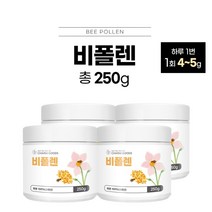 온가족 100% 순수 벌화분 물 꿀 에 타먹는 샐러드 토핑 달달한 비폴렌 결정 분말 가루 파우다 파우더 슈퍼푸드, 4BOX