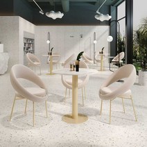 티 테이블세트 대형 카페 가구 북유럽 세라믹, A
