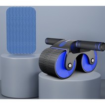 Neirny AB 슬라이드 논슬립 저소음 리바운드 AB휠 롤아웃 복근 운동 기구 스트레칭 홈트레이닝 뱃살 다이어트+무릎패드, 블루