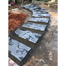 디딤돌 조경석 정원디딤돌 전원주택 마당꾸미기, 기계 트리밍 40x100 두께3-4cm