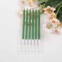 글리터 막대 메탈릭 생일초 파티 케이크 특이한 이쁜 초, 그린