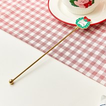 버터 크리스마스 홀리졸리 밀크캣 스테인리스 머들러, 그린, 1개