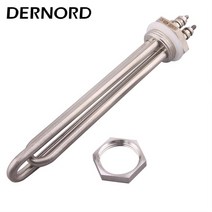 차량용 커피포트 12v 24v DERNORD 침수 DC 히터 1 "BSP DN25 나사 스레드 태양열 물 난방 요소 12V 60, 02 Locknut_03 300w