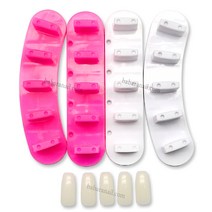 BABARA 바바라 네일 팁 스탠드 인조 손톱 컬러 샘플, 2PCS- 화이트