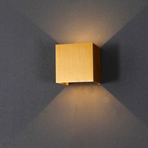 사각 스퀘어 1등 벽등 인테리어조명 실내벽등 인테리어벽등, 골드