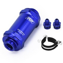 자동차 오일 에어필터 부품 VR - PQY BLACK AN6 / AN8 / AN10 인라인 연료 필터 E85 에탄올 (100 미크론 스, 06 AN6 FITTING