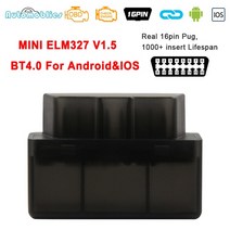 자동차수리 ELM327 V1.5 WIFI OBD2 스캐너 ELM 327 V 1 5 블루투스 호환 4.0 OBD 2 자동차 진단 도구 코드 리더 IOS Android, [01] ELM327 V1.5, [02] ELM327 V1.5 Black
