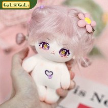 무속성솜인형 아이돌 20cm 몸체 모던 하얀 수제 눈망울 키덜트 솜깅이 조카선물, 10cm 유골격, 핑크