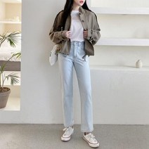 바보사랑 여자 봄 여름 린넨 투포켓 그린 스트링 야상 자켓.옷자락(무료배송)