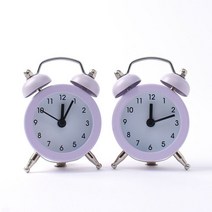 미니 알람 시계 빈티지 예쁜 아날로그 탁상시계 핑크 2p