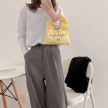 가벼운도트백 리본 셔링 수술 심플 세미정장 미니백팩