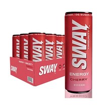Sway Energy + 음료 딸기 12 Floz 카운트 에너지 160mg 일일 멀티 비타민 농축, 체리