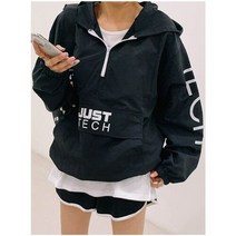 브이와이 여자 반집업 후드 아노락 루즈핏 바람막이 점퍼