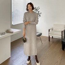 [조아맘] 골지 라운드 니트 원피스
