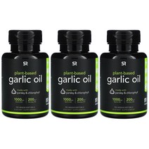 스포츠 리서치 식물성 마늘오일 파슬리 및 엽록소 함유 150 식물성 소프트젤 3개