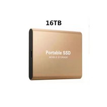 휴대용 SSD 타입 C USB 3.1 4TB 6TB 16TB 30TB SSD 하드 드라이브 2TB 외장 M.2 노트북 데스크탑 플래시 메모리 디스크용, Gold 16TB