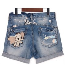 블루체리 맨 35CLPT0002 엘리펀트 스노우 워싱 5부 데님 반바지 청반바지 밑위짧은 다리가 길어보임