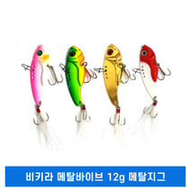 메탈 바이브 12g 루어낚시 지깅 메탈지그 선상미끼 훅, 레드헤드