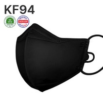 [네퓨어] KF94 아토 새부리형 마스크 10매 일회용 황사 미세먼지 끈조절 컬러 마스크, 아토 KF94 검정색