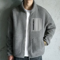 과잠 항공점퍼 간절기 아우터 남성용 플리스 테디 재킷 따뜻한 테크웨어 남아용 포켓 지퍼 가디건 트렌디 스탠드 칼라 코트 2023 봄 가을 겨울