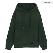 버커루 유니 3단쭈리 등판레터링 루즈핏 후드풀오버