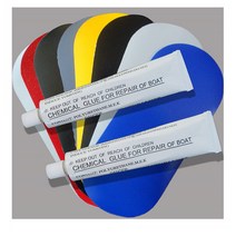 고무 보트 수리 키트 특수 접착제 2개 + 패치 4장, 오렌지