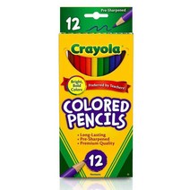 Crayola 크레욜라 일반 색연필 12색 색연필색 미술놀이 아동미술도구 그림놀이 0W8C5923, 1개, 1개