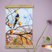 데코밍샵패브릭족자_40CmX60Cm-반가운까치_우드스크롤_ps717, 타입선택:2.이미지