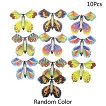 1/5/10 개 무작위 색깔 마술 나비 비행 카드 장난감 빈 손 결혼식 소품 트릭 야외, [06] 10 개 Random color