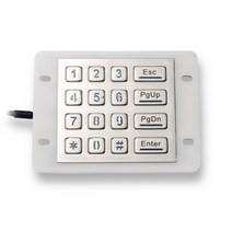 메탈키패드USB 키오스크 조명 산업용 키패드 IP68 방수 금속 스테인레스 스틸 백라이트 숫자, 한개옵션2, 02 English Layout, 01 USB