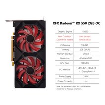 XFX Radeon RX 580 8GB 4GB 2GB 게임 그래픽 카드 데스크탑 컴퓨터 비디오 GPURX550 RX560 RX470 RX570 RX590, 04 RX550 2GB 2Fan