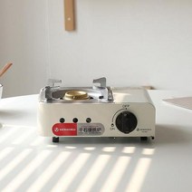 휴대용 가스버너 예쁜 부르스타 캠핑버너, 미니 화이트  나무 손잡이