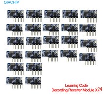 무선 무선 제어 스위치 라이트 릴레이 수신기용 4CH RF EV1527 인코딩 학습 모듈 433Mhz, 02 1 pcs