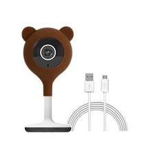 헤이홈 스마트 홈 카메라 실내용 + 케이블 3m, 홈카메라+케이블3M+커버(베어)