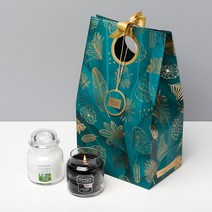 양키캔들 병 향초 104g 2종 세트 기프트백, 06 핑크 샌드, 04 미드나잇 자스민