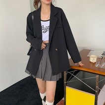 채윤러브 chaeyoon love 캐주얼 원버튼 루즈핏 자켓 정장 자켓