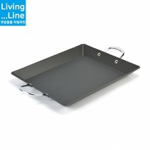 경질 피막 볶음팬 사각 순대볶음 곱창 철판 닭갈비 토스트판 쭈꾸미볶음 불판 구이판 업소용 가정용 캠핑용 불판 로스 구이팬 캠핑 후라이팬, [LL] 경질사각볶음팬-KSJ-중