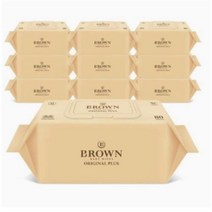브라운 오리지널 플러스 저자극 아기물티슈 캡형, 21팩, 80매