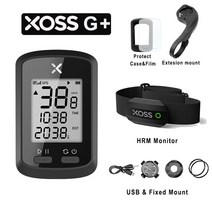 속도계 자동차 자전거 가민속도계 자전거용품 XOSS G + 자전거 GPS 컴퓨터 무선 속도계 방수 도로 산악 블, 07 G Plus HRM