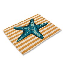 야자매트 엘리베이터보양 체크철판 식생매트 nautical anchor 부엌 장식 boho placemat 코스터 면 리넨 장소 매트 패드 접시 커피 컵 식탁 천 매트, 2cd-ms0019-3