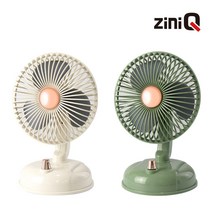 지니큐 FN-800M 자동 회전형 사무실 책상탁상용 감성바람 엔틱 미니무선 캠핑선풍기, 아이보리, 아이보리