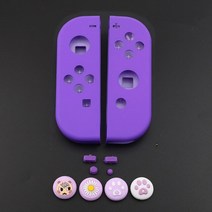 퐁고샵보라색 그립 나사 Nintendo 스위치 NS JoyCon 조이 콘 컨트롤러 하우징 쉘 케이스 조이 콘 핸드 스트, 한개옵션1, 02 Purple this set
