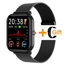다이빙 컴퓨터 시계 게이지 lige 1.7inch 남성 스마트 2022 체온 모니터링 smartwatch 다이얼 벽지 방수, 검은 강철