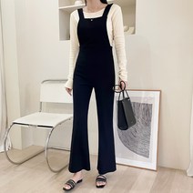 세이스타일 링클 서스펜더 부츠컷 점프수트